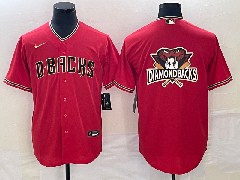 Men's Arizona Diamondbacks Red Team Big Logo Cool Base Stitched Baseball Jersey Men's Arizona Diamondbacks Red Team Big Logo Cool Base Stitched Baseball Jersey